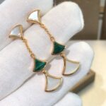 [Eternal Jewelry]DREAM EARRINGS 3 MOTIFS MALACHITE MOP PINK GOLD - Image 2