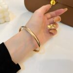 [Eternal Jewelry]PANTHERE GOLD DIAMOND OPEN BRACELET - Image 4