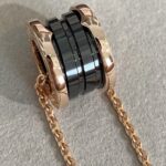 [Eternal Jewelry]ZERO 1 BLACK CERAMIC PINK GOLD NECKLACE - Image 5
