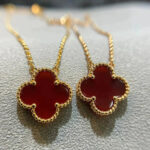 [Eternal Jewelry]CLOVER 15MM CARNELIAN SINGLE FLOWER NECKLACE - Image 5