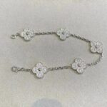 [Eternal Jewelry]CLOVER 5 MOTIFS  DIAMOND BRACELET SILVER - Image 2