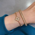 [Eternal Jewelry]CLOVER 5 MOTIFS  FULL DIAMOND BRACELET - Image 7