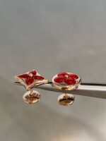 [Eternal Jewelry]STAR AND SUN PINK GOLD CARNELIAN STUD EARRINGS - Image 5