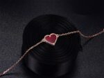 [Eternal Jewelry]HEART CARNELIAN PINK GOLD BRACELET - Image 8