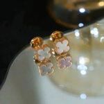 [Eternal Jewelry]CLOVER MINI 9.5MM WHITE MOP EARRINGS - Image 2