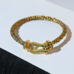 [Eternal Jewelry]FORCE 10 GOLD GREEN DIAMOND PAVED