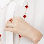 [Eternal Jewelry]CLOVER CARNELIAN RING ROSE GOLD DIAMOND - Image 3