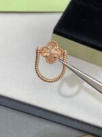 [Eternal Jewelry]CLOVER RIVERSIBLE PINK GOLD RING - Image 9