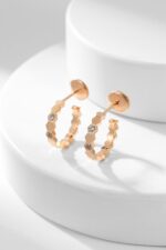 [Eternal Jewelry]BEE LOVE DIAMOND HOOP EARRINGS - Image 4