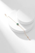 [Eternal Jewelry]CLOVER BRACELET MALACHITE 1 MOTIF - Image 5