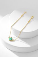 [Eternal Jewelry]CLOVER BRACELET MALACHITE 1 MOTIF - Image 8
