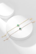 [Eternal Jewelry]CLOVER BRACELET MALACHITE 1 MOTIF - Image 10