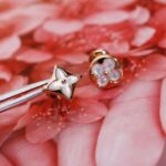 [Eternal Jewelry]STAR AND SUN PINK GOLD MOP STUD EARRINGS - Image 6