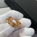 [Eternal Jewelry]LOVE DIAMOND PINK GOLD HOOP EARRINGS - Image 3