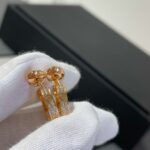 [Eternal Jewelry]LOVE DIAMOND PINK GOLD HOOP EARRINGS - Image 6