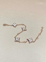 [Eternal Jewelry]STAR 4 MOTIF MOP DIAMOND PINK GOLD BRACELET - Image 3