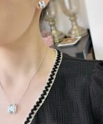 [Eternal Jewelry]POP H SKY BLUE STUD EARRINGS - Image 3