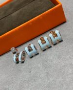 [Eternal Jewelry]POP H SKY BLUE STUD EARRINGS - Image 4