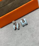 [Eternal Jewelry]POP H SKY BLUE STUD EARRINGS - Image 7