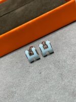 [Eternal Jewelry]POP H SKY BLUE STUD EARRINGS - Image 8