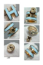 [Eternal Jewelry]POP H SKY BLUE STUD EARRINGS - Image 9