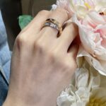 [Eternal Jewelry]LOVE PINK GOLD SILVER DIAMOND DOUBLE RING - Image 3
