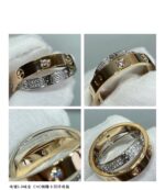 [Eternal Jewelry]LOVE PINK GOLD SILVER DIAMOND DOUBLE RING - Image 7