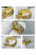 [Eternal Jewelry]LOVE 5.5MM DIAMOND PAVED EARRINGS - Image 6