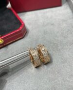[Eternal Jewelry]LOVE 5.5MM DIAMOND PAVED EARRINGS - Image 8