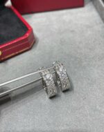 [Eternal Jewelry]LOVE 5.5MM DIAMOND PAVED EARRINGS - Image 9