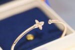 [Eternal Jewelry]IDYLLE PINK GOLD OPEN BRACELET DIAMOND PAVED - Image 6