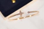 [Eternal Jewelry]IDYLLE GOLD OPEN BRACELET DIAMOND PAVED - Image 5