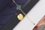 [Eternal Jewelry]STAR AND SUN 4 MOTIF PINK GOLD MALACHITE BRACELET - Image 2