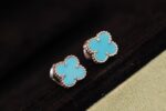 [Eternal Jewelry]CLOVER MINI TURQUOISE SILVER STUD EARRINGS - Image 2