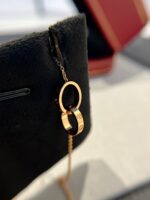 [Eternal Jewelry]LOVE NECKLACE DOUBLE RING PINK GOLD - Image 5