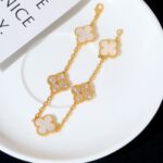 [Eternal Jewelry]CLOVER BRACELET 5 MOTIF WHITE MOP DIAMOND - Image 5