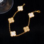[Eternal Jewelry]CLOVER BRACELET 5 MOTIF WHITE MOP DIAMOND - Image 7