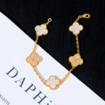 [Eternal Jewelry]CLOVER BRACELET 5 MOTIF WHITE MOP DIAMOND - Image 8