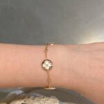 [Eternal Jewelry]STAR AND SUN 4 MOTIF WHITE MOP PINK GOLD BRACELET - Image 6