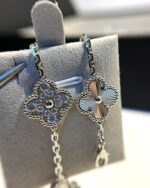[Eternal Jewelry]CLOVER 5 MOTIF SILVER DIAMOND BRACELET - Image 6