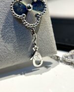 [Eternal Jewelry]CLOVER 5 MOTIF SILVER DIAMOND BRACELET - Image 9