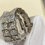 [Eternal Jewelry]SERPENTI DOUBLE RING SILVER DIAMOND PAVED - Image 5