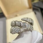 [Eternal Jewelry]SERPENTI DOUBLE RING SILVER DIAMOND PAVED - Image 6