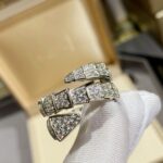 [Eternal Jewelry]SERPENTI DOUBLE RING SILVER DIAMOND PAVED - Image 2
