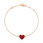 [Eternal Jewelry]HEART CARNELIAN PINK GOLD BRACELET - Image 2