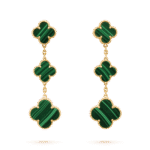 [Eternal Jewelry]CLOVER MALACHITE 3 MOTIFS GOLD - Image 2