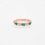 [Eternal Jewelry]SERPENTI RING PINK GOLD MALACHITE DIAMOND 3MM - Image 2