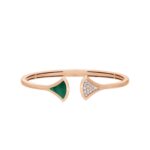 [Eternal Jewelry]DREAM BRACELET OPEN MALACHITE PINK GOLD - Image 2