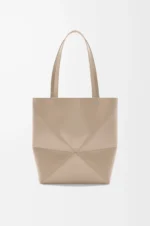 Medium Puzzle Fold tote in shiny calfskin - Image 8