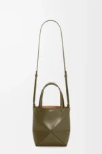 Mini Puzzle Fold tote in shiny calfskin - Image 3